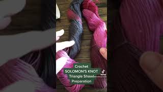 Crochet SOLOMON'S Knot Stitch Triangle Shawl