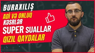 ✅️❗️👉Buraxılış Adi və Onluq kəsrlər Super suallar Qızıl qaydalar #buraxılış #blok #riyaziyyat