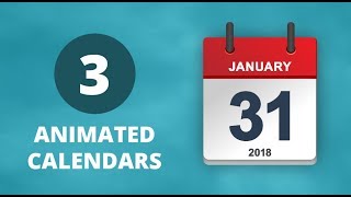 3 After effects Calendar Flip Template