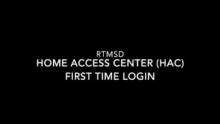 Hac First Time Login Updated