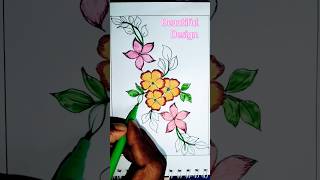 #art #music #youtubeshorts My beautiful 😍😍😍 design with flowers (ডিজাইন) দেয়ালিকা #love #watchnow