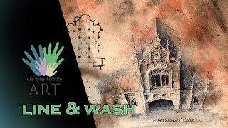 Line and Wash Watercolor Speedpaint Tutorial, St Elizabeth Cathedral