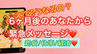 ❤️当たりすぎて怖い😳霊感タロット❤️ ６ヶ月後のあなたから緊急メッセージ❤️恋愛・仕事・人間関係はどうなってる？❤️