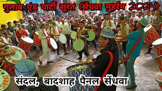 सेंधवा 8 मुहर्रम संदल 2024 गुलाब एंड पार्टी 🥁 सेंधवा बादशाह पैनल🥁 #muharram#yahussian #dhol #sendhwa