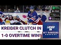 Chris Kreider comes up clutch in epic 1-0 OT winner over Flyers!! Rangers hit FOUR FREAKIN POSTS!!