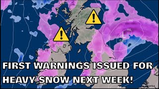 First Warnings Issued for Heavy Snow Next Week! 12th January 2024
