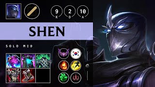 Shen Mid vs Akali: Dominating - KR Master Patch 14.23