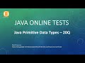 04 Java Primitive Data Types Interview MCQ Questions and Answers