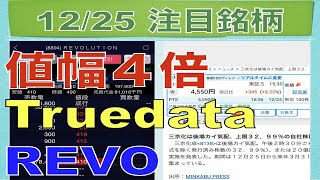 【12月25日】TrueData、REVOLUTION値幅4倍戦！【明日の注目株】