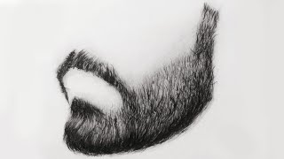 HOW TO DRAW BEARD HAIR / HOW TO DRAW MALE FACIAL HAIR
