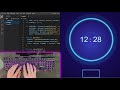 ASMR Programming - Glowing Countdown Timer using Html CSS & JavaScript - No Talking