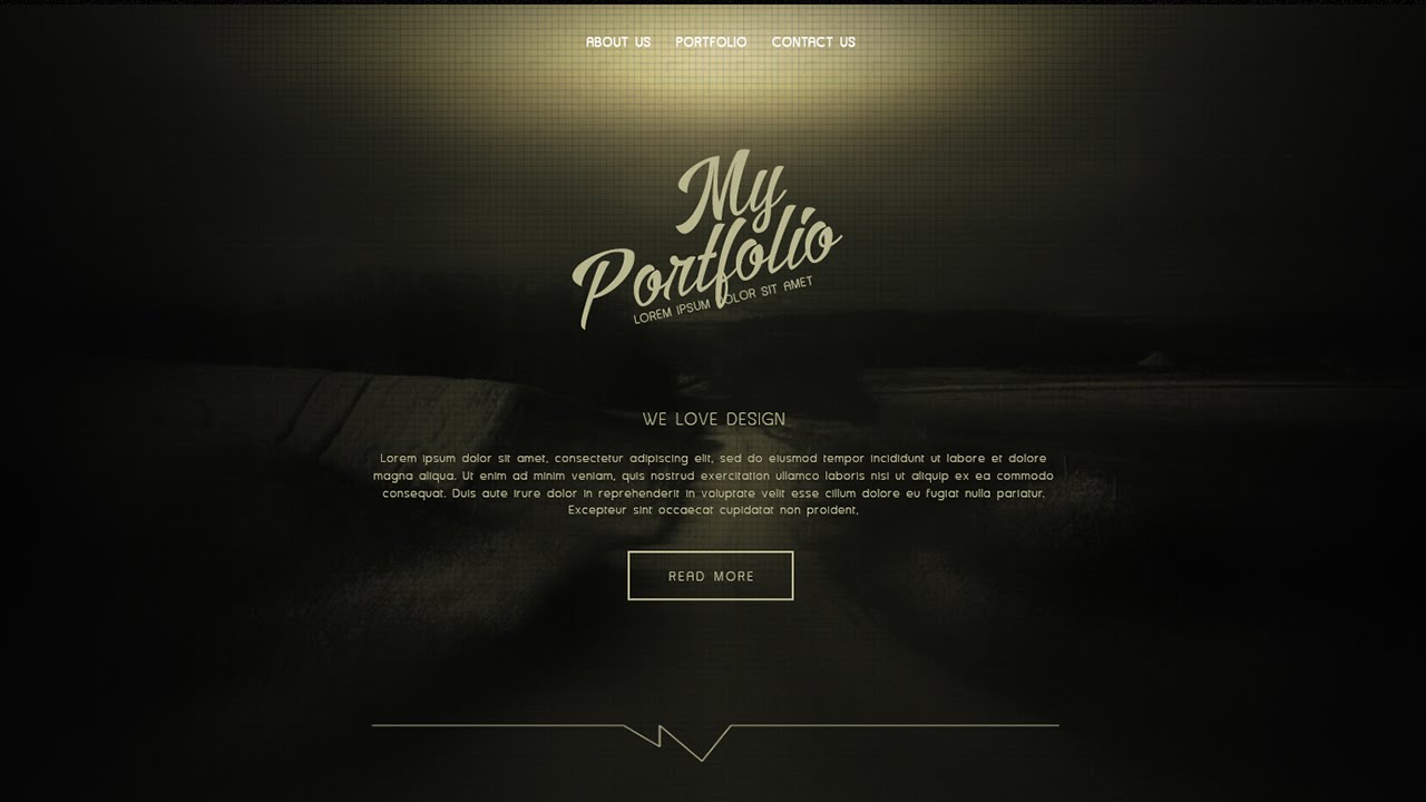 How To Design A Clean Portfolio Website In Photoshop Youtube