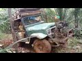 Toyota hardtop langsir kayu. ternyata ampuh juga winch rakitan dari motor #langsir#extreme #toyota