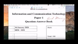 2020 ICT Mock Exam Paper Checking (SPKC)