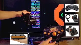 trying several controllers on the Atari Flashback X