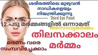 #തിലസക്കാലം മർമ്മം#സ്ഥപനി മർമ്മം). #Thilasakkala Marmam# #Acupressure point#