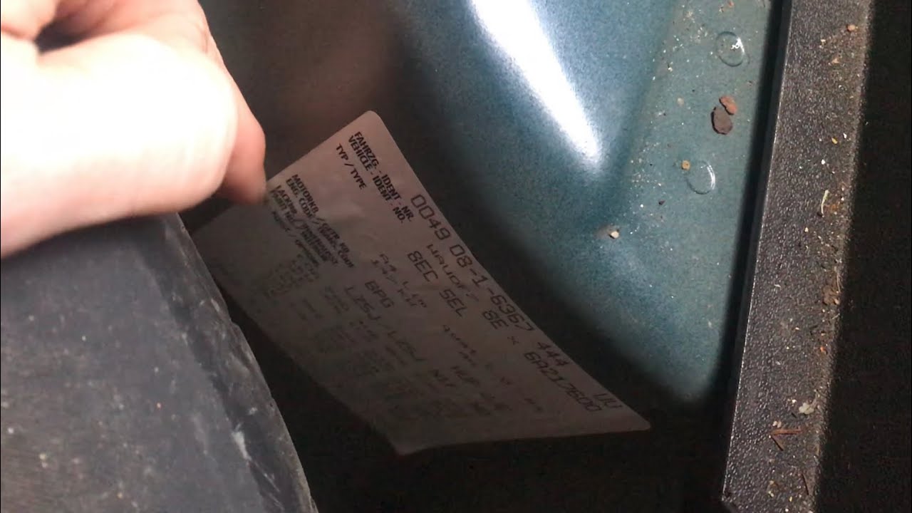 Paint Code Location Audi A4 At Evelyn Turner Blog