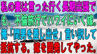 【修羅場】私の妻は言った行く長期出張. でも, 不倫旅行でハワイにいく嫁..俺「間男を差し出せ」 言い訳して抵抗する.嫁を開発してやった.【スカッと】【感動】 【感動する話】【スカッとする話】