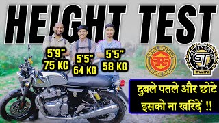 Royal Enfield Continental GT 650 Seat Height Test 🏍🔥|| Minimum Height Requirement 😲