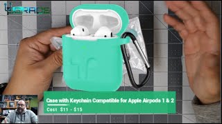 Case with Keychain Compatible for Apple Airpods 1 \u0026 2