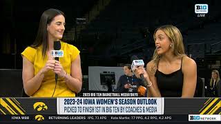 Caitlin Clark, Iowa Hawkeyes Women's Basketball Big Ten Conference Media Day For 2023-2024 Season