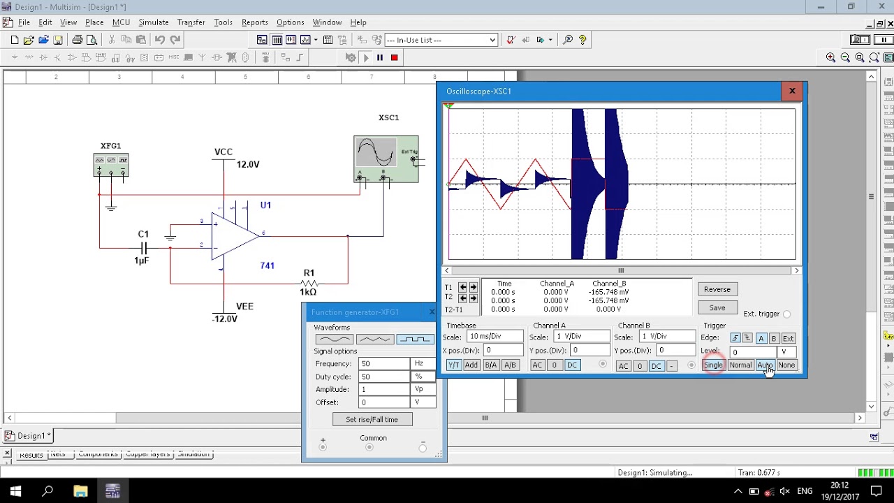 Op-Amp | Differentiator Amplifier Circuit Simulation In Multisim - YouTube