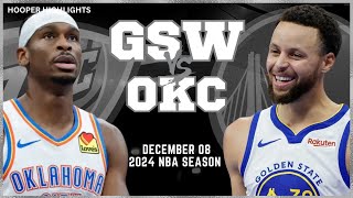 Golden State Warriors vs Oklahoma City Thunder Full Game Highlights | Dec 8 | 2024 NBA Season