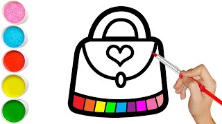 How to draw bag rainbow for kids | сумка для рисования для детей |балаларға арналған сурет сөмкесі|