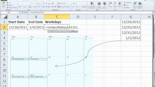 Excel NETWORKDAYS Function