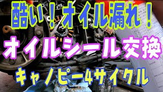 オイル漏れがひどい！ジャイロキャノピーの4サイクル