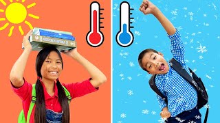Hot vs Cold School Story for Kids with Wendy and Eric
