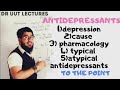 pharmacology- antidepressants || typical & atypical antidepressants pharmacology by Dr uut lectures