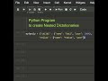 #python program to create Nested Dictionary || code #python_dictionary