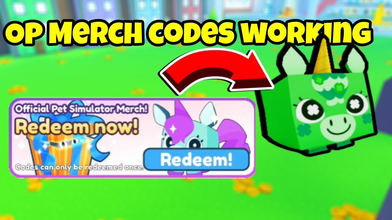 😱*MERCH CODES*😱HOW TO GET FREE MERCH CODES -Pet Simulator X (Clover ...