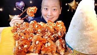 ASMR ヤンニョムチキン Yangnyeom Chicken 양념치킨【咀嚼音/ Mukbang/ Eating Sounds】