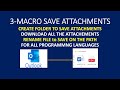 VBA MACRO TO AUTOMATE OUTLOOK EMAILS | MACRO TO SAVE ALL ATTACHMENTS FROM EMAILS | Email Automation