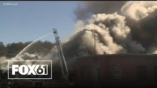 Scrapyard in Waterbury catches fire