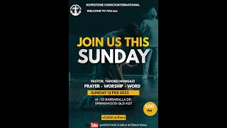 HOPESTONE CHURCH INTERNATIONAL SUNDAY SERVICE 12/02/2023