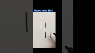 How to draw 3D S | Easy to draw