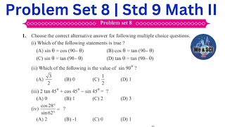 Problem Set 8 | L.8 Trigonometry | 9th Math II Std 9 Geometry