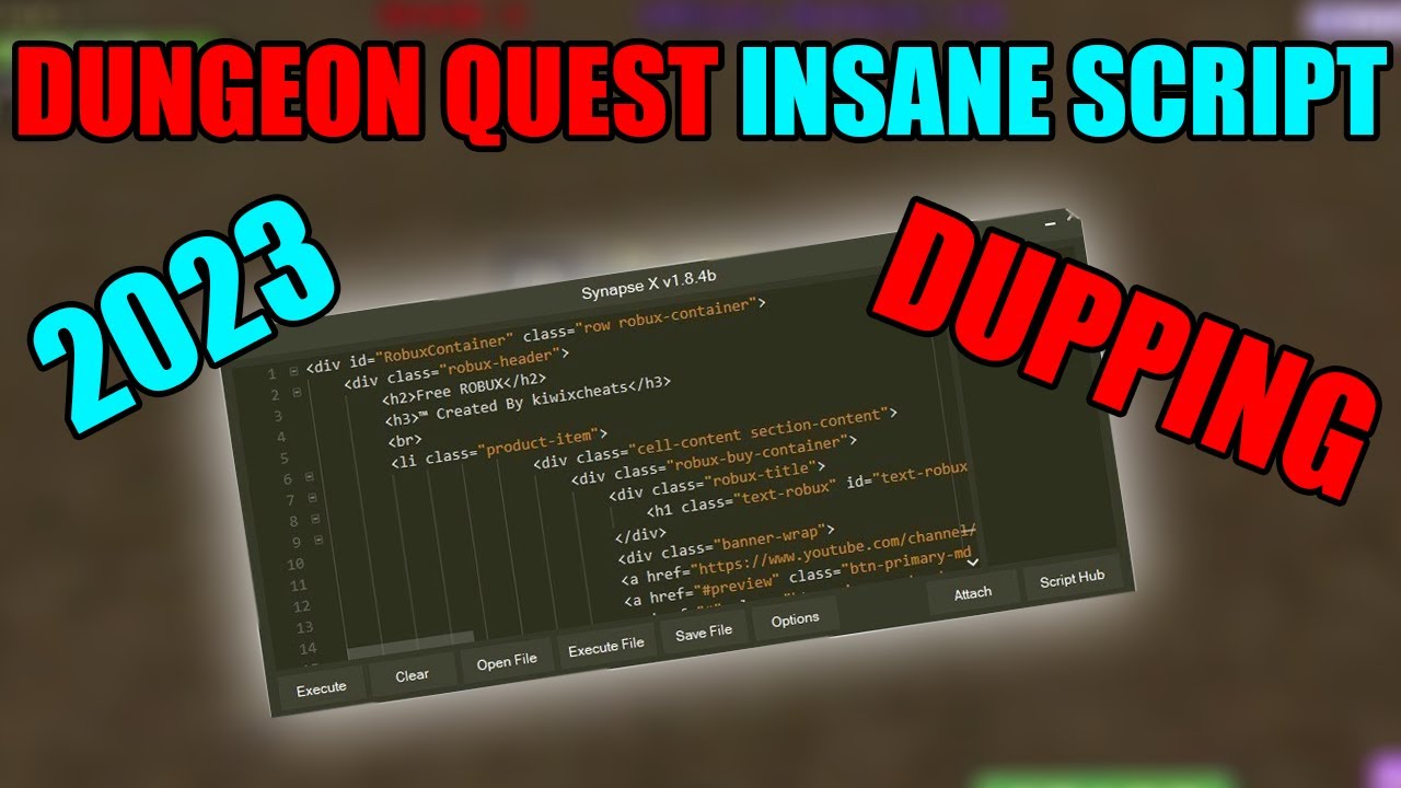 DUNGEON QUEST SCRIPT 2023 | WORKING | AUTOFARM | DUPPING & MORE!! - YouTube