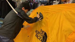 the north face のテントクリーニング