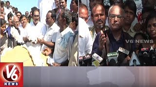 T-Mass Forum Leaders Inspects Cotton Purchase In Warangal Enumamula Market | V6 News