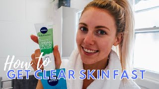 EASY SKINCARE ROUTINE! HOW TO GET CLEAR SKIN FAST!