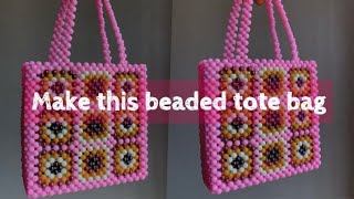 HOW TO MAKE A GRANNY SQUARE TOTE BEADED BAG | This was a subscriber's request!💕