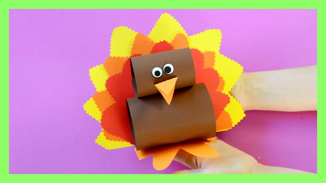 Simple Paper Turkey Craft - Thanksgiving Crafts For Kids - YouTube