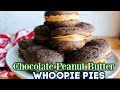 Easy Chocolate Whoopie Pies with Peanut Butter Marshmallow Filling