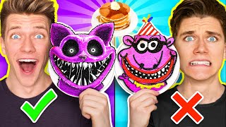 Level 1 - 100 PANCAKE ART CHALLENGE!! How To Make Poppy Playtime Catnap vs Roblox Emoji Animation