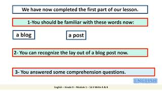 Grade 9   English   1d 4 Write A   B