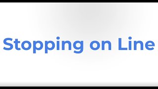 FLL Tutorials - Stopping on a Line